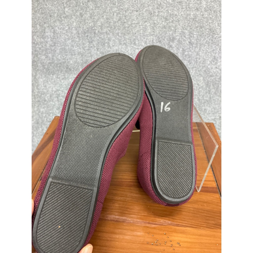 Me Too Womens Burgundy Knit Loafers Slip On Flats New Maroon Size 10W - Picture 4 of 4